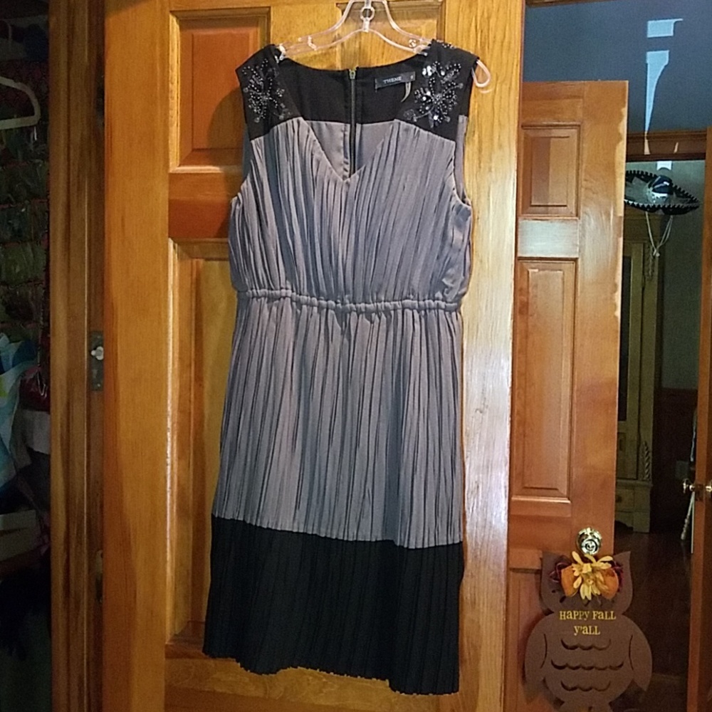 Grey and black dress